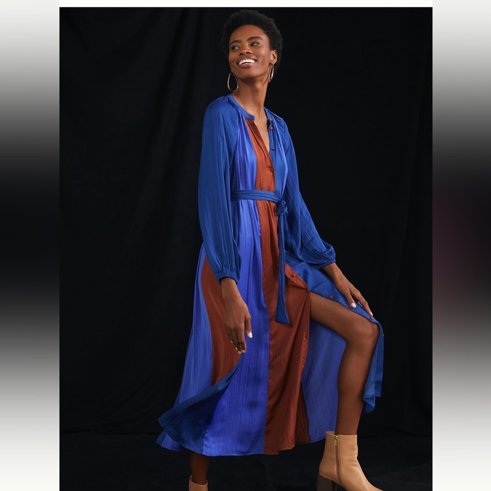 Maeve Colorblocked Midi Dress - XL